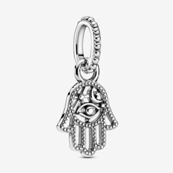 Pandora Protective Hamsa Hand Dangle Charm - Picture 1 of 4